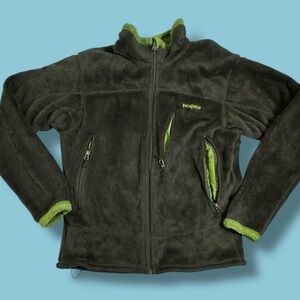 Vtg Patagonia Regulator R4 Polartec High Pile Fleece Jacket M USA Zip Green